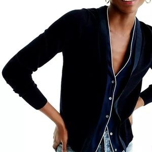 J.CREW HARLOW Navy Blue Wool Cardigan Sweater XS